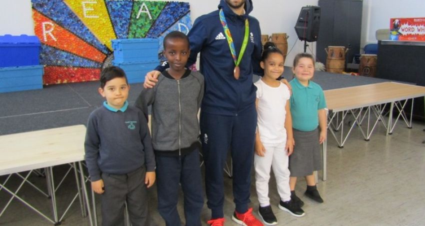 Olympic bronze medallist inspires Castle Academy pupils to aim high